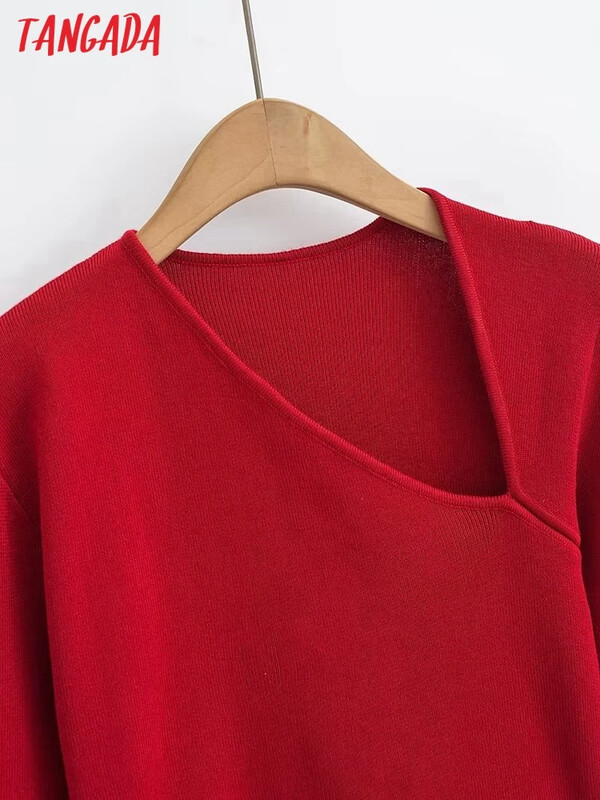 Tangada, 2023. gada rudens, ziema sievietēm, tievs, trikotāžas džemperis, sieviešu džemperi, 7D47