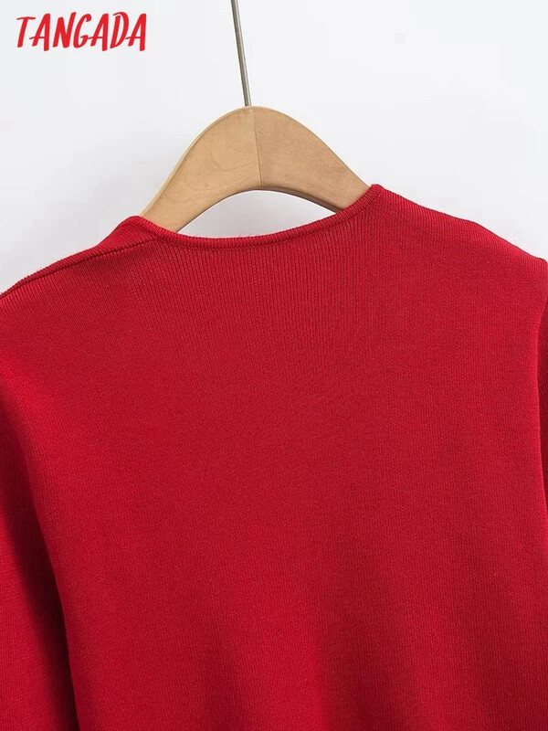 Tangada, 2023. gada rudens, ziema sievietēm, tievs, trikotāžas džemperis, sieviešu džemperi, 7D47