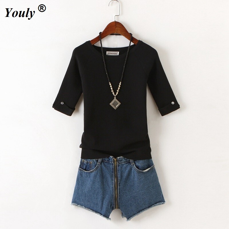 Besplatna isporuka Pulover Džemper Ice Pamuk Pletene majice Ženske Jesen 2022. Ležerne majice Ženske majice s okruglim izrezom uske zimske donje majice