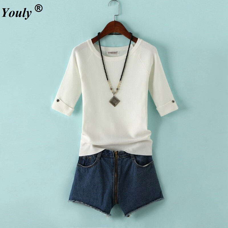 Besplatna isporuka Pulover Džemper Ice Pamuk Pletene majice Ženske Jesen 2022. Ležerne majice Ženske majice s okruglim izrezom uske zimske donje majice