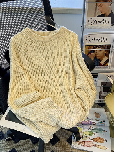 Syiwidii lielizmēra džemperi sievietēm trikotāžas džemperis pavasaris rudens ziema ar garām piedurknēm cēloņsakarības modes eleganti sieviešu brīvi džemperi