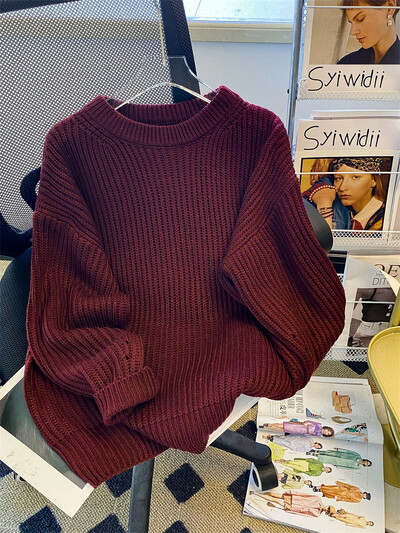 Syiwidii lielizmēra džemperi sievietēm trikotāžas džemperis pavasaris rudens ziema ar garām piedurknēm cēloņsakarības modes eleganti sieviešu brīvi džemperi