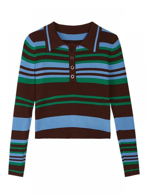 AOSSVIAO Γυναικεία Μόδα Ριγέ Βασικό Πλεκτό Πλεκτό Πλεκτό Πλεκτό Πλεκτό Πλεκτό Πουλόβερ Μακρυμάνικο Γυναικεία Πουλόβερ Κομψά