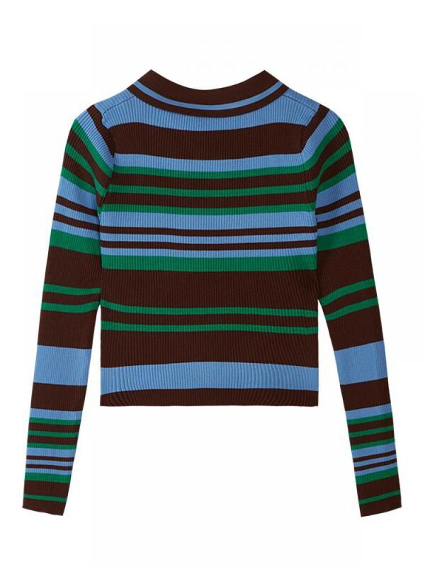 AOSSVIAO Γυναικεία Μόδα Ριγέ Βασικό Πλεκτό Πλεκτό Πλεκτό Πλεκτό Πλεκτό Πλεκτό Πουλόβερ Μακρυμάνικο Γυναικεία Πουλόβερ Κομψά