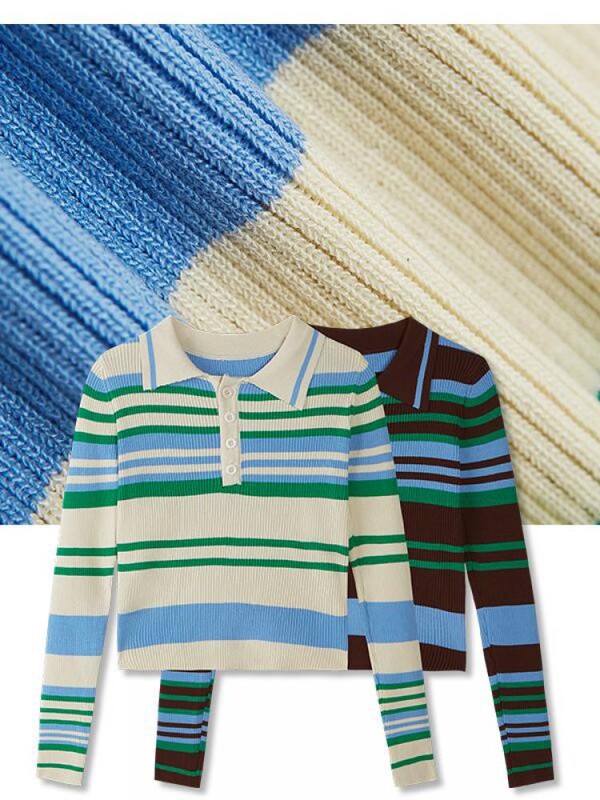 AOSSVIAO Γυναικεία Μόδα Ριγέ Βασικό Πλεκτό Πλεκτό Πλεκτό Πλεκτό Πλεκτό Πλεκτό Πουλόβερ Μακρυμάνικο Γυναικεία Πουλόβερ Κομψά