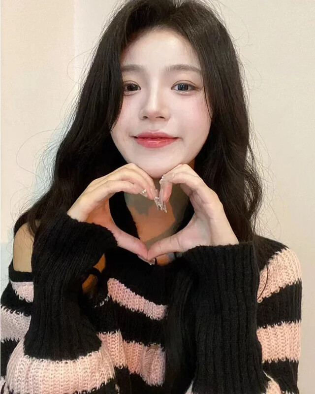 Ķēdes no pleciem Puloveri Dobi džemperi Rozā, melni svītraini, trikotāžas topi Y2k garām piedurknēm ar augstu vidukli Sieviešu korejiešu