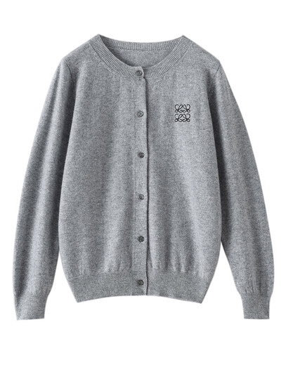 ADDONEE Női O-nyakú kardigán Preppy stílusú hosszú ujjú pulóver tavaszi őszre 100% merinó gyapjú kötöttáru koreai népszerű ruha