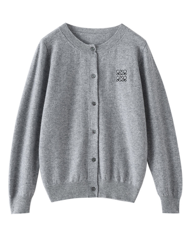 ADDONEE Női O-nyakú kardigán Preppy stílusú hosszú ujjú pulóver tavaszi őszre 100% merinó gyapjú kötöttáru koreai népszerű ruha