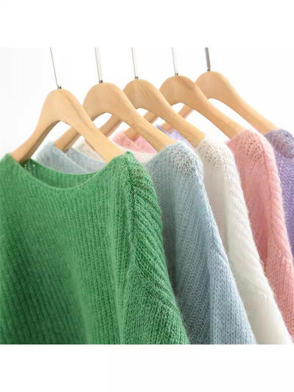 Elegants caurspīdīgs sieviešu džemperis džemperis brīvs džemperis rudens ziemas mīksts silts sieviešu trikotāžas džemperis Pamata vienkrāsains kašmira topi