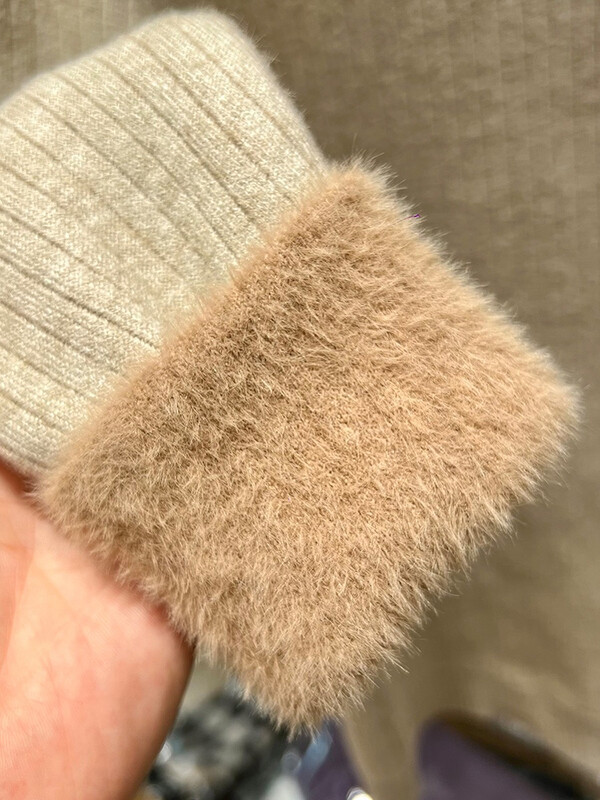 Ženski pulover Ležeran debeli topli pleteni pulover s podstavom od baršuna Jesen Zima Džemper od mekog pletiva Nove uske majice