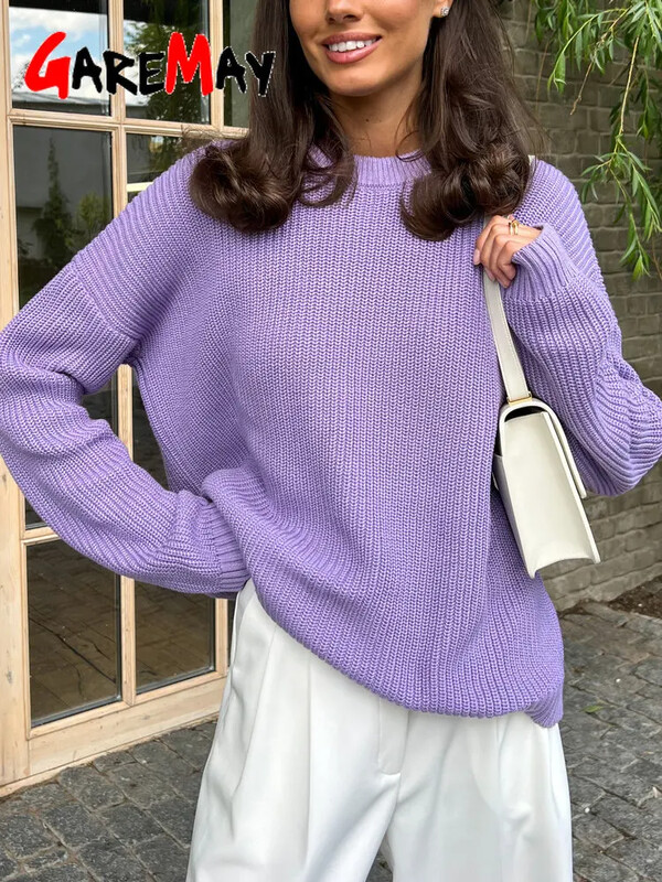 Tricotaj de damă Pulovere de bază, caldă, vintage, verde, tricotat, supradimensionat, gros, largi, alb, pulover pentru femei 2024