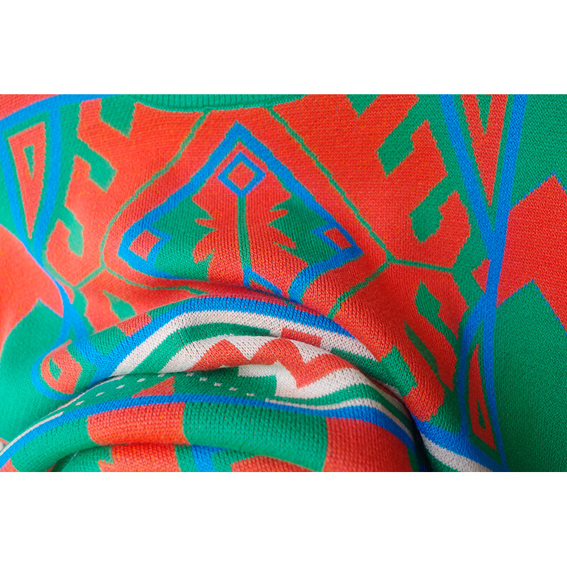 Nove mekane i prozračne pletene majice proljeće i ljeto 2024. u korejskoj verziji, ležerni modni pulover od geometrijskog pletiva kontrastnih boja