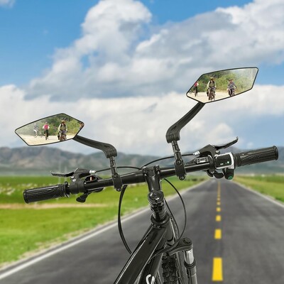 Reflector pentru oglindă retrovizoare pentru bicicletă Oglindă rotativă reglabilă pentru ghidon Oglinda retrovizoare clară pentru scuter electric