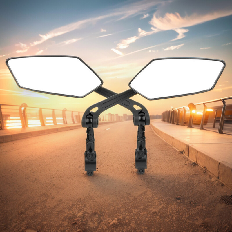 Oglindă retrovizoare pentru bicicletă Oglinzi de vedere cu gamă largă rotativă Oglinzi de siguranță rezistente la intemperii Oglindă reglabilă pentru bicicletă de drum MTB de munte