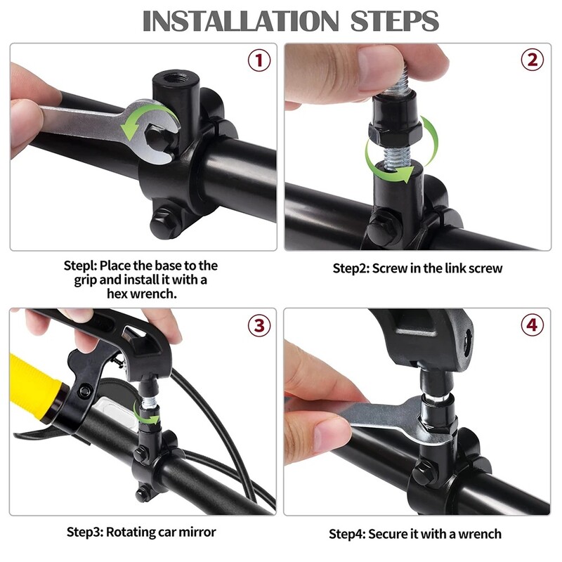 Ogledalo za stražnji pogled na biciklu, reflektor, podesivo, rotirajuće ogledalo na upravljaču, prozirno ogledalo za stražnji pogled, električni skuter, biciklistički pribor za bicikl