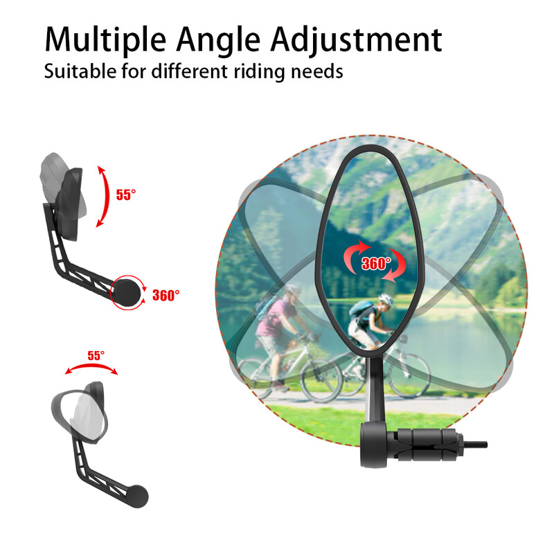 EasyDo kerékpár visszapillantó tükör biztonsági fényvisszaverő kerékpározás MTB országúti kormány végtükör HD széles látószögű tükör kerékpártartozékok