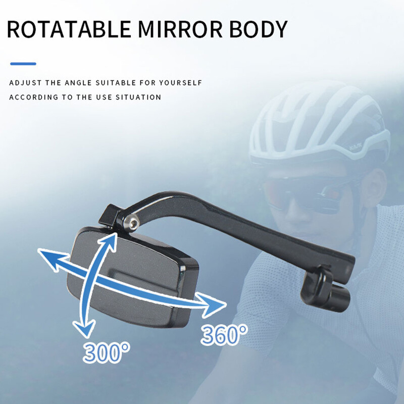 Retrovizor za biciklističku kacigu, širokokutno podesivo 360 stupnjeva, lagano ogledalo za vožnju bicikla Dodatak za retrovizore za bicikle