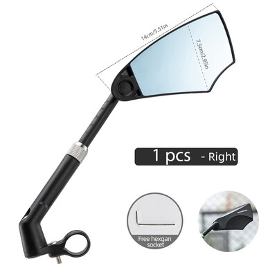 ROCKBROS bicikl, retrovizor, reflektor, podesivo rotirajuće zrcalo na upravljaču za brdski cestovni bicikl, motocikl, skuter, sigurnosni