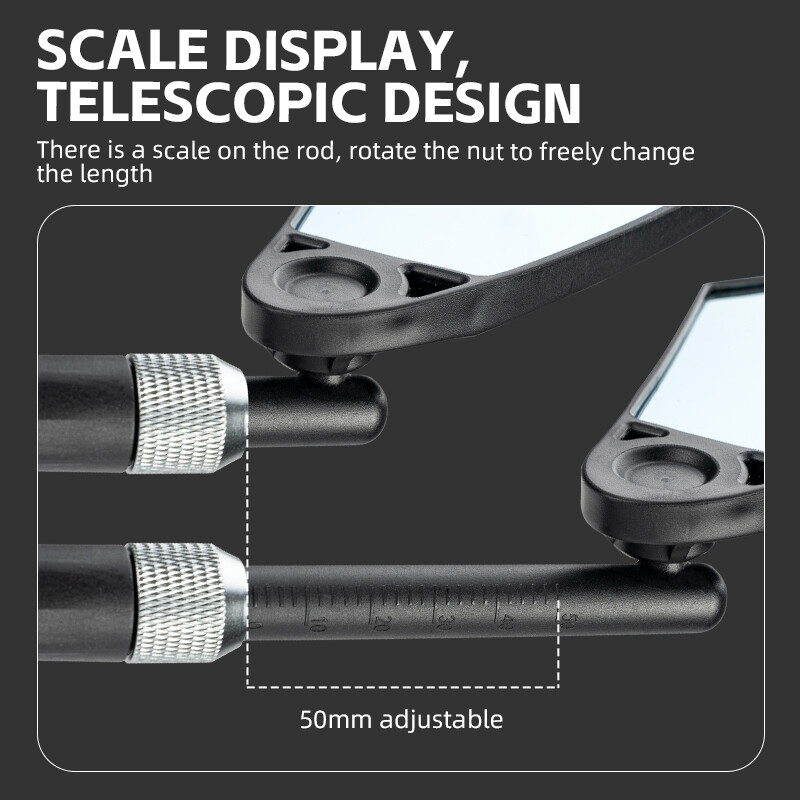 ROCKBROS bicikl, retrovizor, reflektor, podesivo rotirajuće zrcalo na upravljaču za brdski cestovni bicikl, motocikl, skuter, sigurnosni