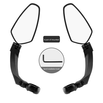 ROCKBROS velosipēda spogulis stūres aizmugurējā skata spogulis, regulējams plaša diapazona aizmugures skata atstarotājs Velosipēdu spoguļi Velosipēdu piederumi