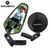 ROCKBROS Oglindă pentru bicicletă de drum de munte HD Oglindă retrovizoare pliabilă pentru bicicletă Ghidon reglabil la 360° Oglindă pentru PC Accesorii MTB