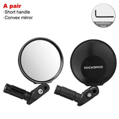 ROCKBROS Oglindă pentru bicicletă de drum de munte HD Oglindă retrovizoare pliabilă pentru bicicletă Ghidon reglabil la 360° Oglindă pentru PC Accesorii MTB