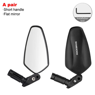 ROCKBROS Oglindă pentru bicicletă de drum de munte HD Oglindă retrovizoare pliabilă pentru bicicletă Ghidon reglabil la 360° Oglindă pentru PC Accesorii MTB