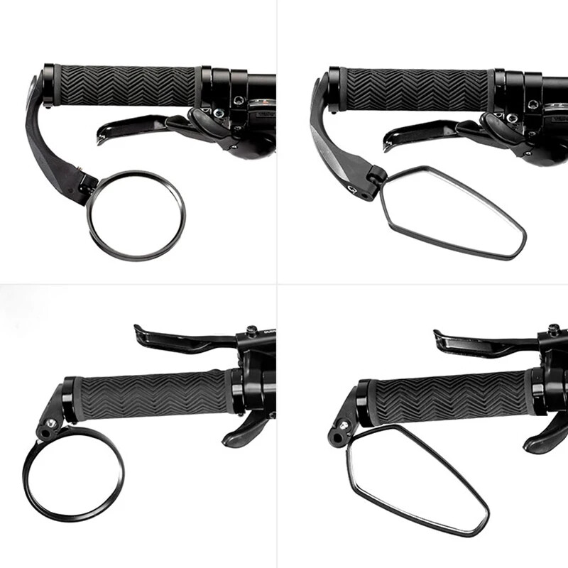 ROCKBROS Oglindă pentru bicicletă de drum de munte HD Oglindă retrovizoare pliabilă pentru bicicletă Ghidon reglabil la 360° Oglindă pentru PC Accesorii MTB