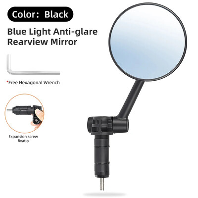 WEST BIKING Velosipēdu pretatspīduma atpakaļskata spogulis izliekts 360 spoguļa stūres gala pagarinājums riteņbraukšanas sānu spogulis MTB piederumi