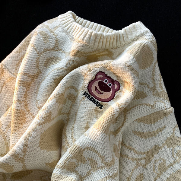 Disney Cartoon Lotso sieviešu trikotāžas džemperis Yk2 topi Puloveri Anime ar garām piedurknēm ziemas Y 2k Apģērbi Trikotāžas Sieviešu