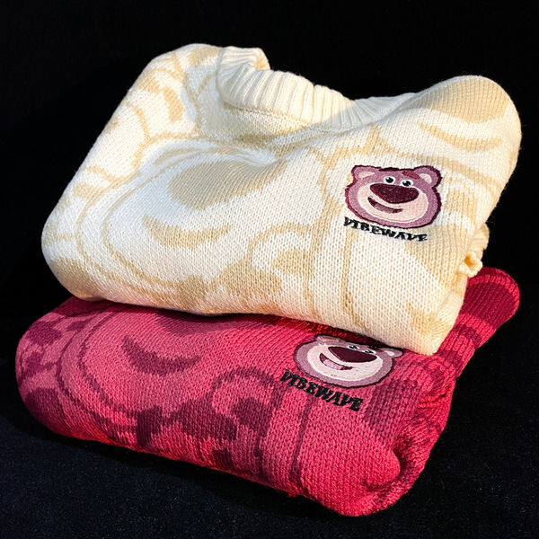 Disney Cartoon Lotso sieviešu trikotāžas džemperis Yk2 topi Puloveri Anime ar garām piedurknēm ziemas Y 2k Apģērbi Trikotāžas Sieviešu