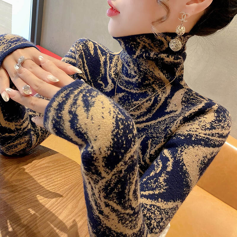 Primăvara devreme Pulovere șic pentru femei Topuri Îmbrăcăminte pentru femei Tricoturi cu elasticitate moale Moda subțiri Pulovere tricotate toate asortate