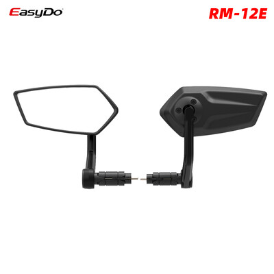 EasyDo velosipēda atpakaļskata spoguļa stūres gals kalnu velosipēdam Izturīgs plaša diapazona aizmugures skata atstarotājs, regulējams HD izliekts stikls