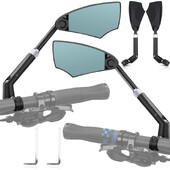 Oglindă pentru bicicletă Ghidon Vedere din spate Anti-orbire Oglindă pentru scuter Accesorii pentru bicicletă Vizualizare Gamă largă Vedere din spate Reflect