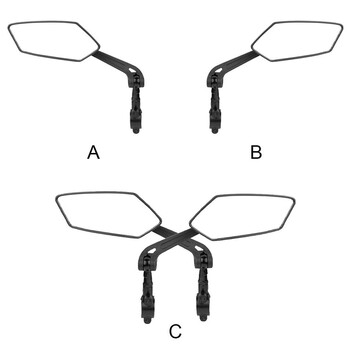 Широкообхватни огледала за обратно виждане Въртящо се кормило Ляво дясно огледало Устойчиво на атмосферни влияния Безопасно регулируемо огледало Аксесоари за колоездене