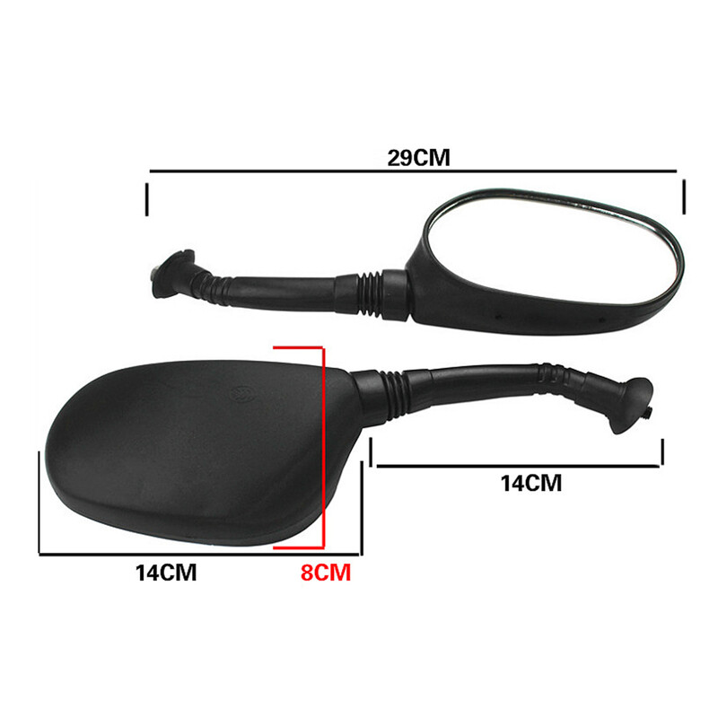 1 par lijevo/desno električnih retrovizora za bicikle Crni 3D 6 mm/8 mm Biciklistički prozirni retrovizor širokog raspona za retrovizore