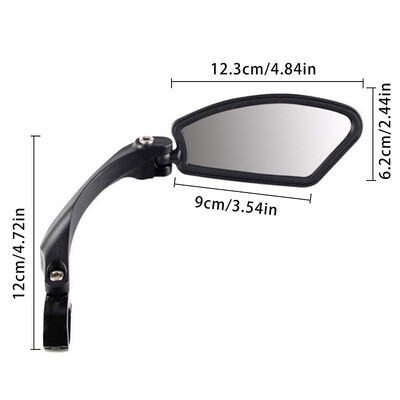 Oglindă retrovizoare pentru bicicletă 1/2 buc. Unghi de vizualizare reglabile pentru bicicletă Ciclism Vedere din spate Reflector retrovizoare Ghidon Oglindă stânga dreapta