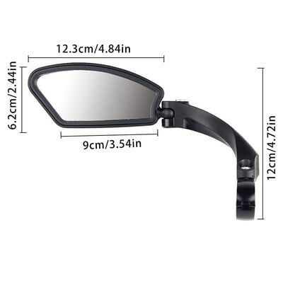 Oglindă retrovizoare pentru bicicletă 1/2 buc. Unghi de vizualizare reglabile pentru bicicletă Ciclism Vedere din spate Reflector retrovizoare Ghidon Oglindă stânga dreapta