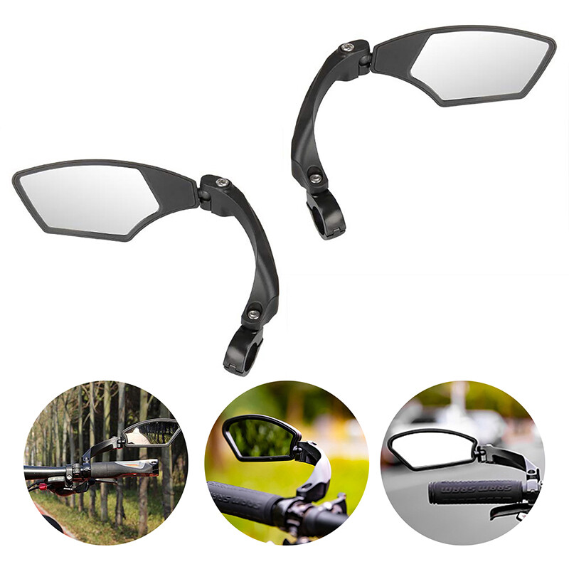 Oglindă retrovizoare pentru bicicletă 1/2 buc. Unghi de vizualizare reglabile pentru bicicletă Ciclism Vedere din spate Reflector retrovizoare Ghidon Oglindă stânga dreapta