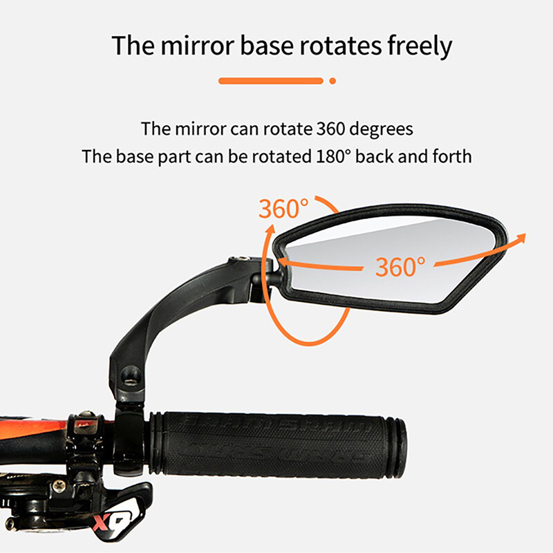 Oglindă retrovizoare pentru bicicletă 1/2 buc. Unghi de vizualizare reglabile pentru bicicletă Ciclism Vedere din spate Reflector retrovizoare Ghidon Oglindă stânga dreapta