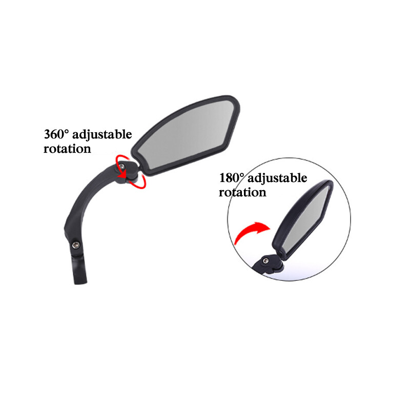 Oglindă retrovizoare pentru bicicletă Ajustare rotație 360 pentru reflector pentru bicicletă electronică Oglindă retrovizoare stanga dreapta cu o gamă largă de vedere spate