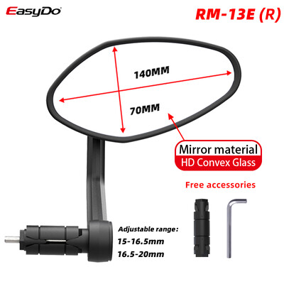 EasyDo velosipēda atpakaļskata spoguļa drošības atstarotājs riteņbraukšana MTB ceļa stūres gala spogulis HD platleņķa spoguļa velosipēda piederumi