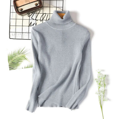 Zimski pulover s dolčevitom Pletena odjeća Ženski elegantni topli džemperi s podstavom od debljeg baršuna Pleteni pulover Slim Tops Džersej Džemper Novo