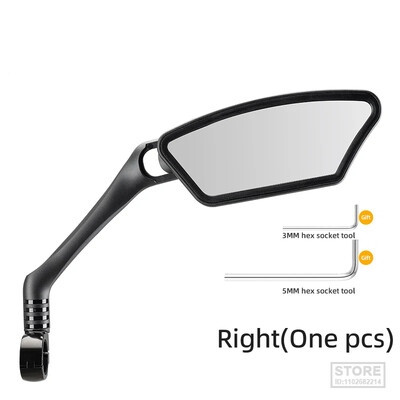 ROCKBROS 2024 Ogledalo za upravljač bicikla Stražnji pogled Reflektor od nehrđajućeg čelika Univerzalni pribor za bicikle širokog raspona od 360 stupnjeva