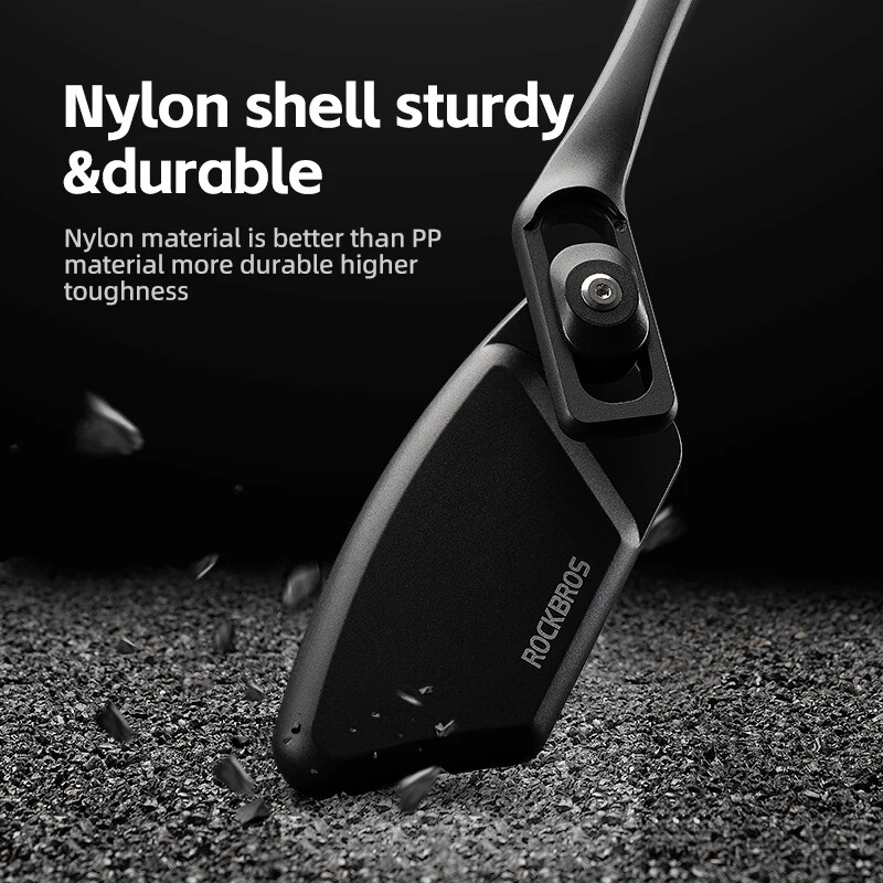 ROCKBROS 2024 Ogledalo za upravljač bicikla Stražnji pogled Reflektor od nehrđajućeg čelika Univerzalni pribor za bicikle širokog raspona od 360 stupnjeva