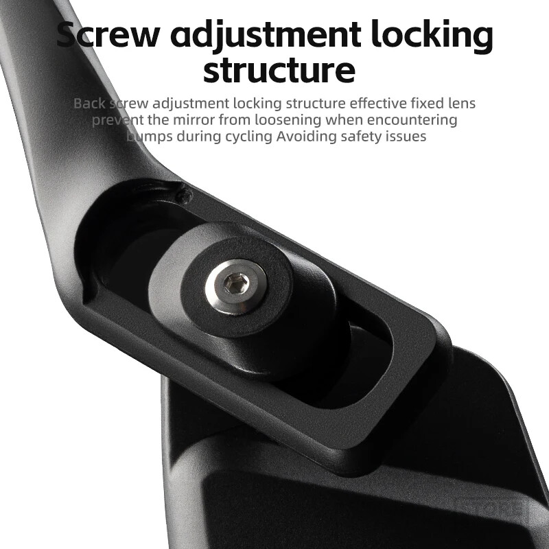 ROCKBROS 2024 Ogledalo za upravljač bicikla Stražnji pogled Reflektor od nehrđajućeg čelika Univerzalni pribor za bicikle širokog raspona od 360 stupnjeva