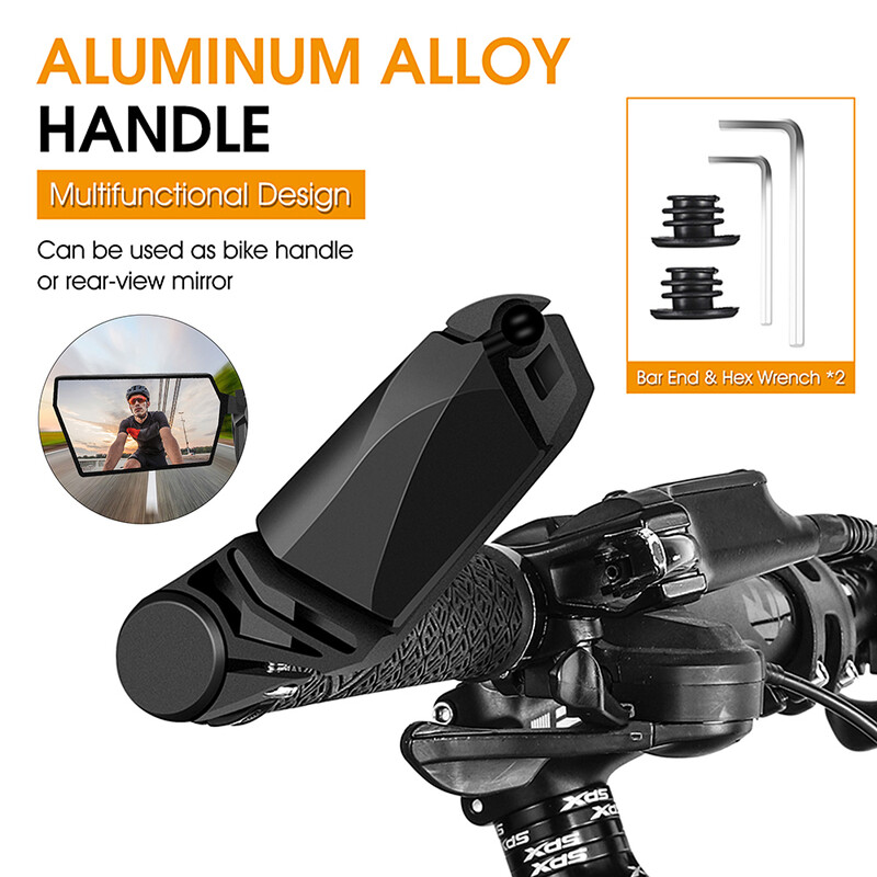 Retrovizor za bicikle od 2 komada, sklopivi retrovizor za bicikle, rotirajući za 360 stupnjeva, retrovizori za bicikle, sigurnosno ogledalo na upravljaču za bicikl