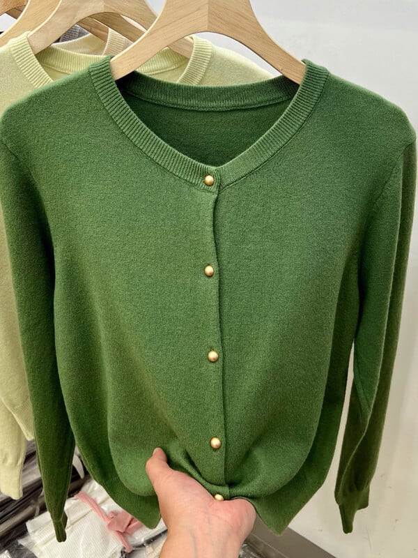 AOSSVIAO pikkade varrukatega kampsunid kampsunid kevad-sügis naiste O-kaelusega kudumid Topid Riietus Mood Basic Topid