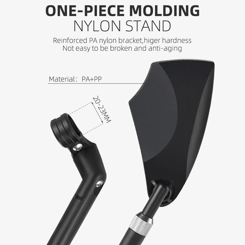 1gb pretatspīduma stūres velosipēda spogulis Velosipēda atpakaļskata spogulis 360° leņķī regulējams potītes velosipēda spogulis 0-1,97 collām