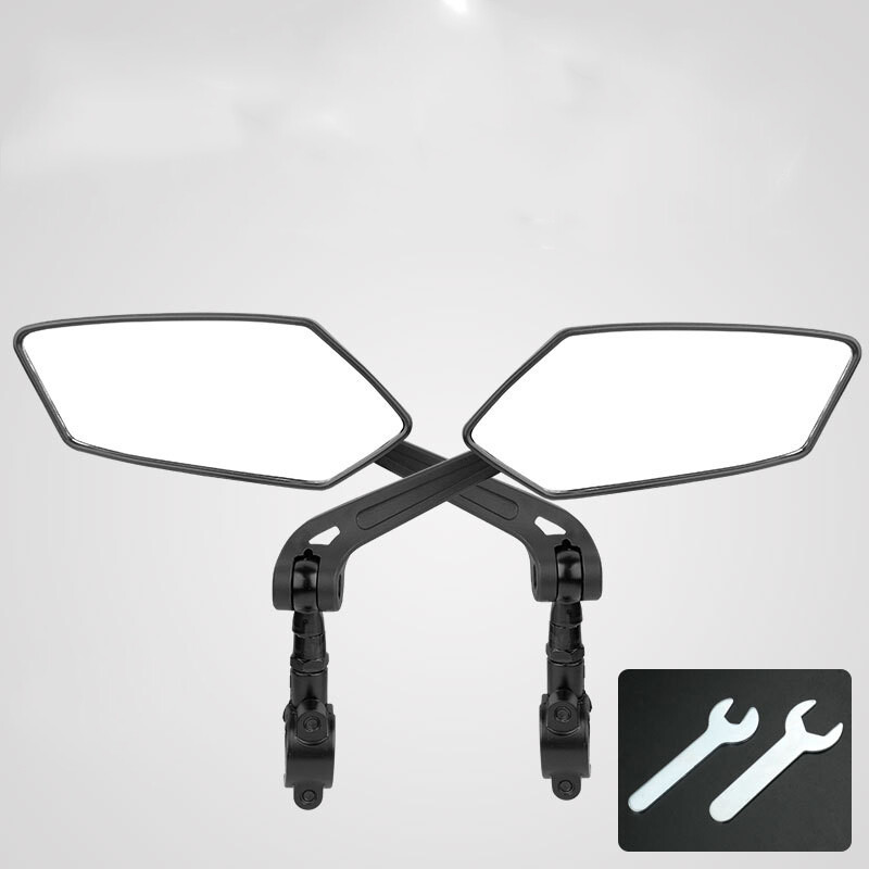 Dviračio galinio vaizdo veidrodėlis 360 sukimosi reguliavimas, skirtas e-dviračio atšvaitui, aiškus platus galinis taikiklis kairysis dešinysis veidrodėlis galinis vaizdas